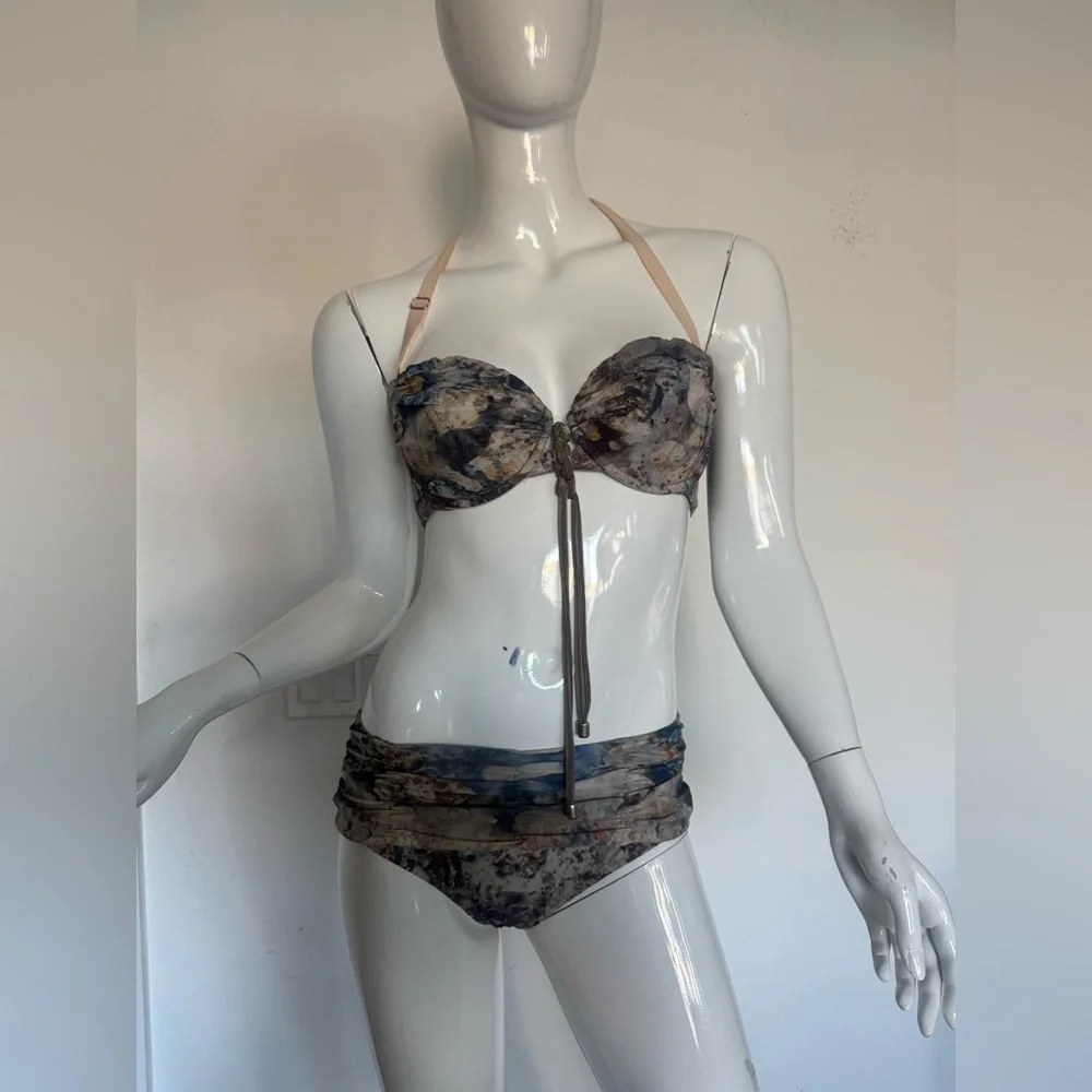 Shan 3 Piece Matching swim set bikini & matching coverup size 8